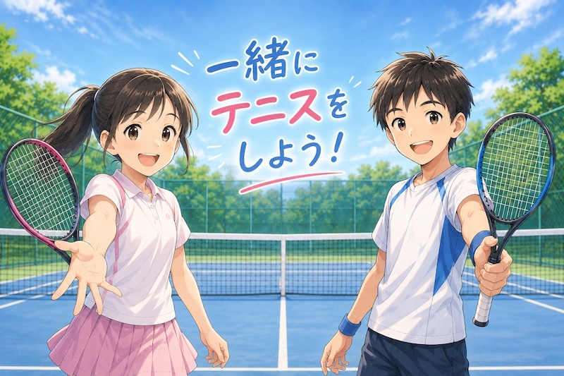 一緒にテニスをしよう！